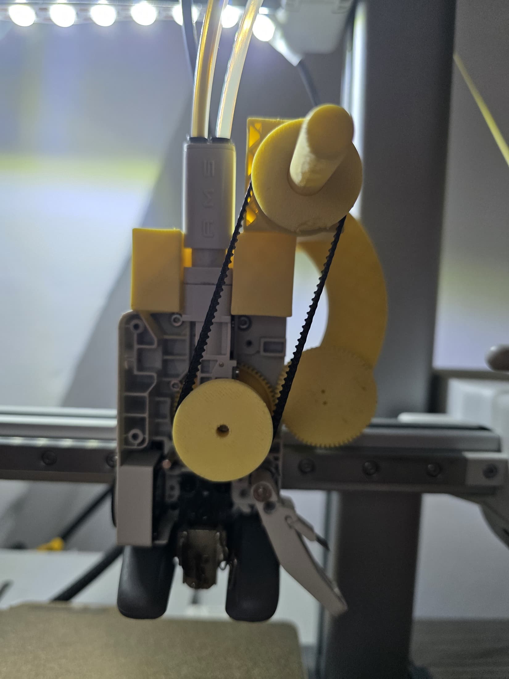 Printed MechAMS prototype installed near the A1 toolhead
