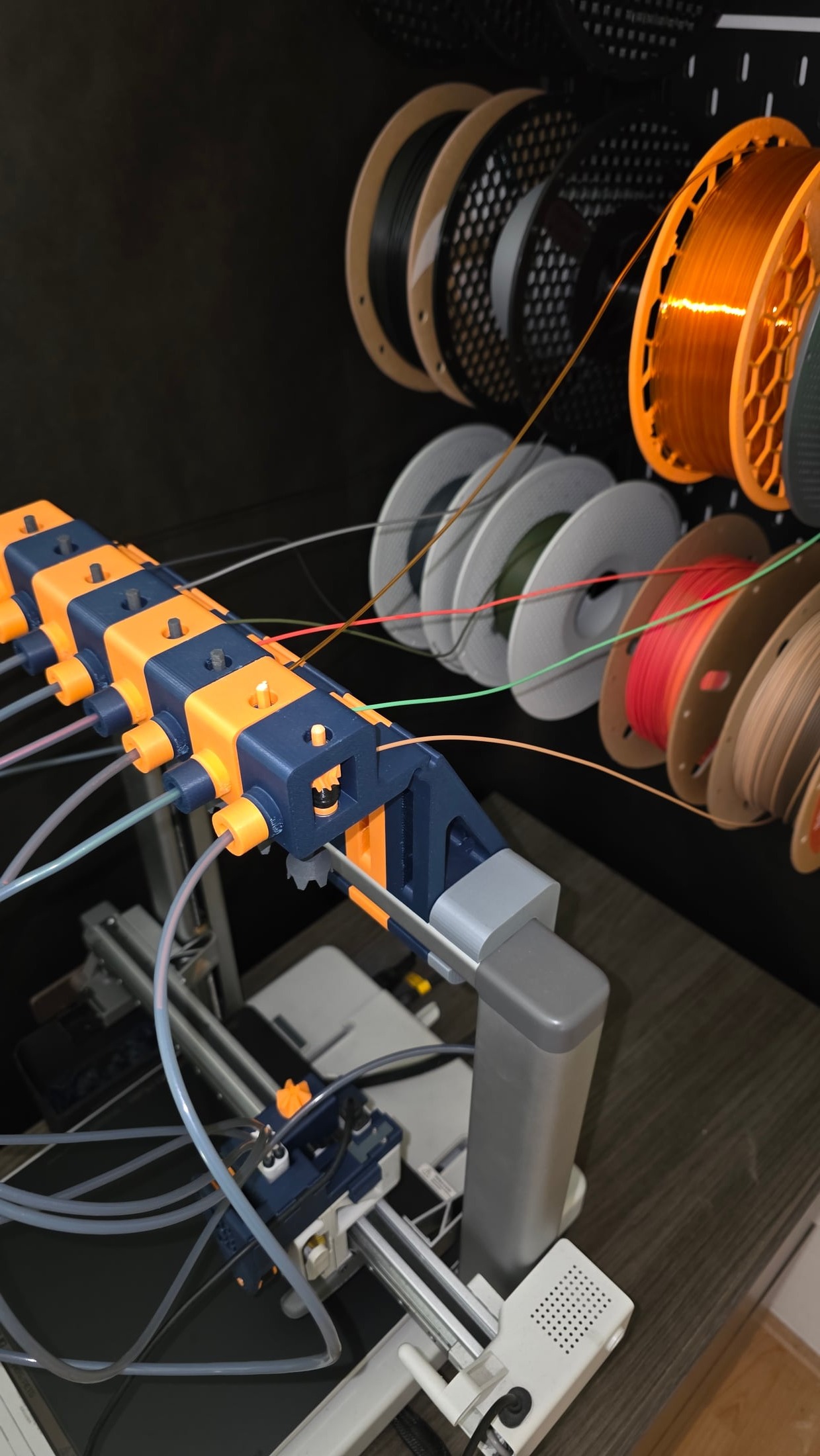 MechAMS filament feed routing during setup